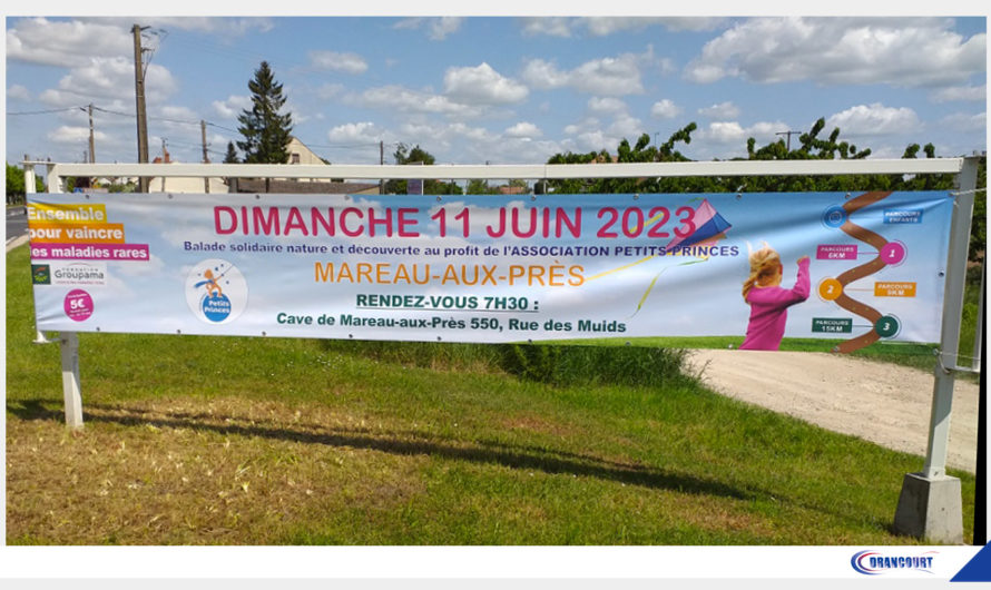 Bâche publicitaire. Fédération Groupama du Loiret