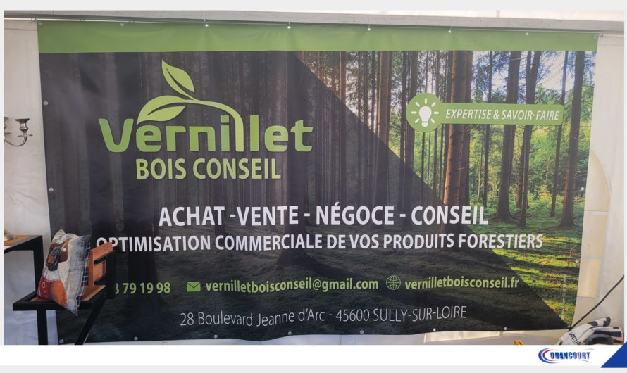 Bâche publicitaire. Société Vernillet