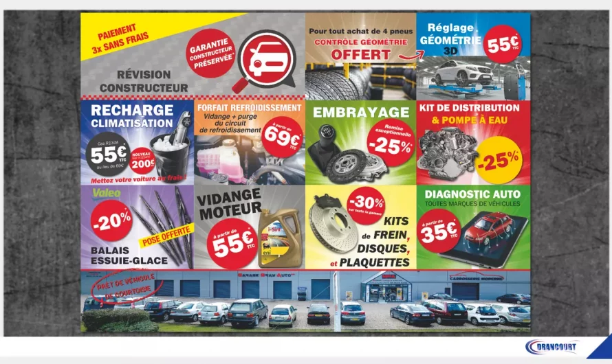 Flyers automobiles personnalisés. Bray Auto 45