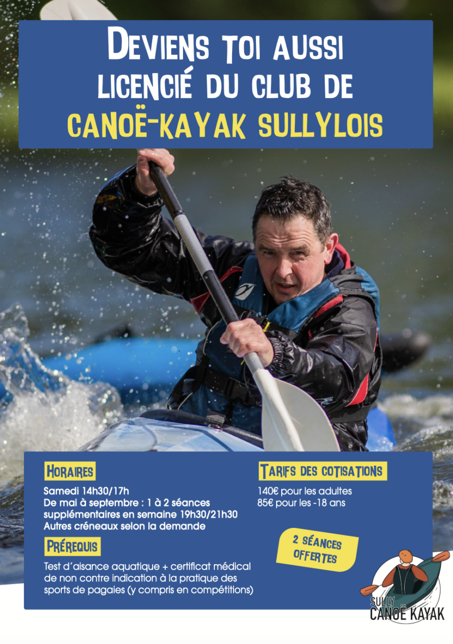 flyer canoë kayak de Sully-sur-Loire
