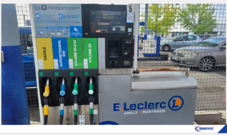 Décoration pompe à essence Leclerc Amilly