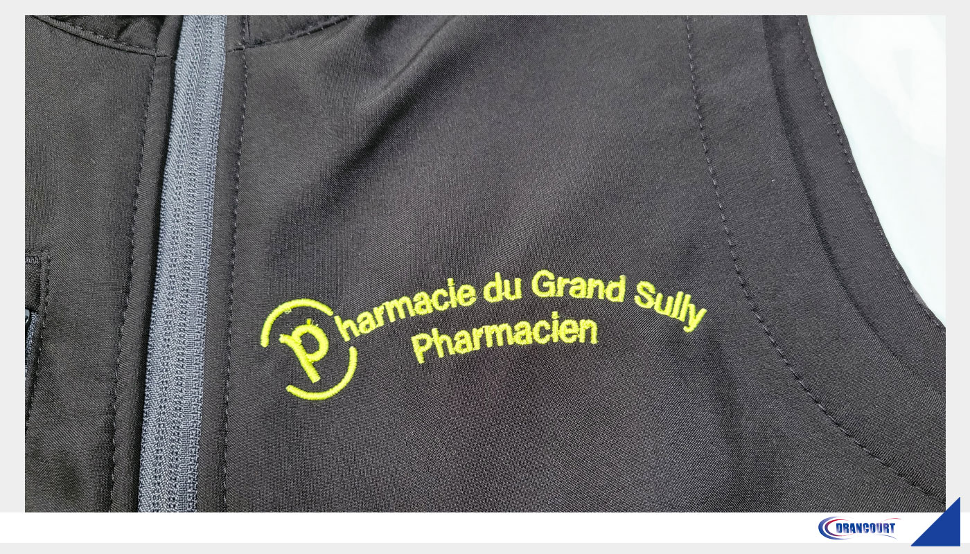 Vêtement personnalisé : doudoune Pharmacie du Grand Sully