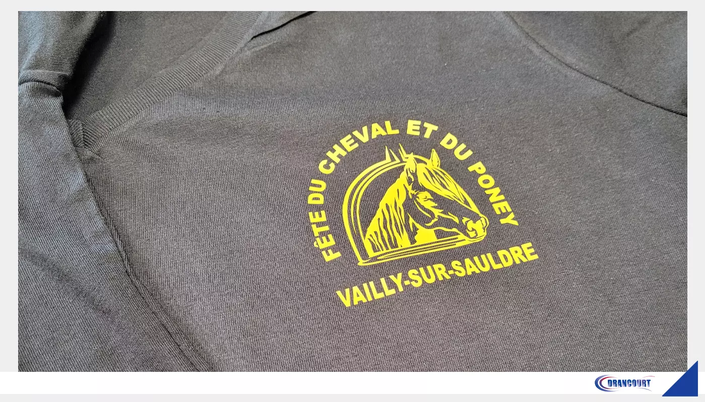 Vêtement personnalisé : tee-shirt. Vailly Loisir Equestre