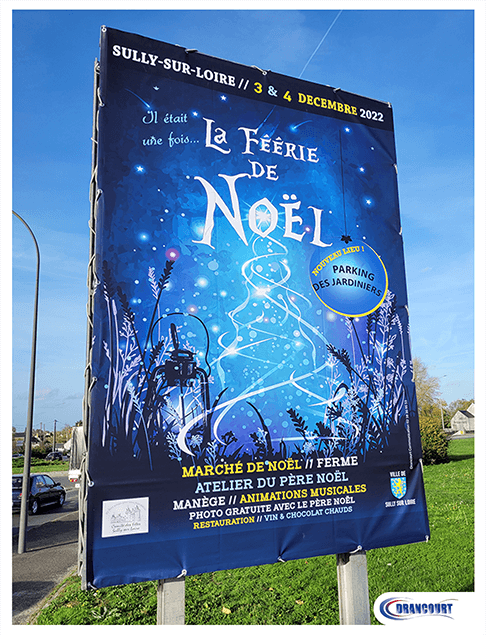 Banderole La féérie de noël pour la ville de Sully-sur-Loire
