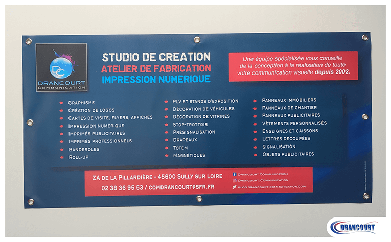 Banderoles publicitaires sponsors : Drancourt Communication