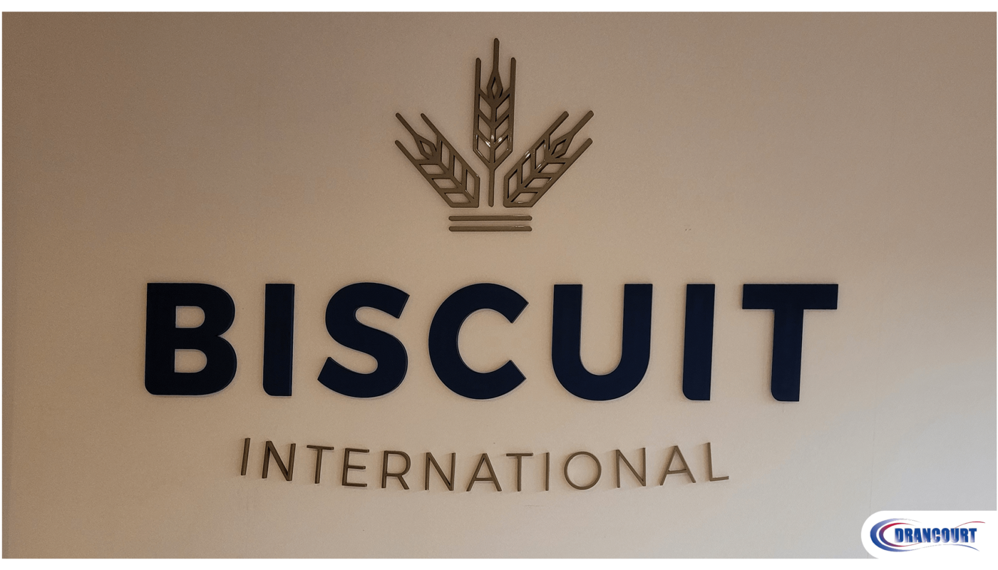 Bannière mur d'image en lettres PVC Biscuit International