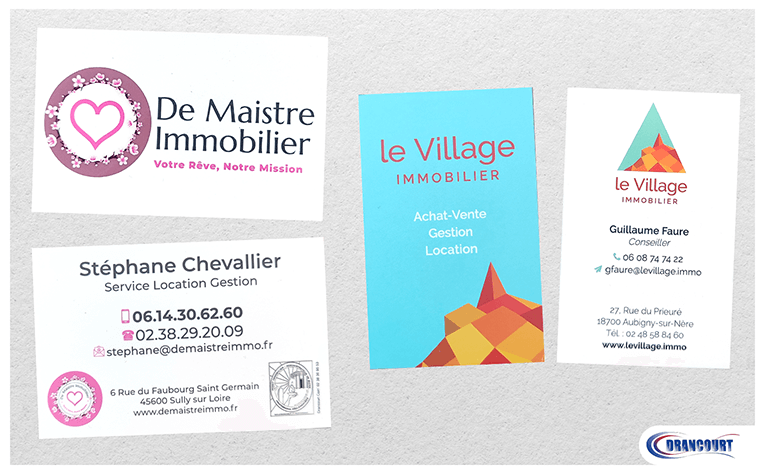 Carte de visite De Maistre Immobilier et Le Village Immobilier