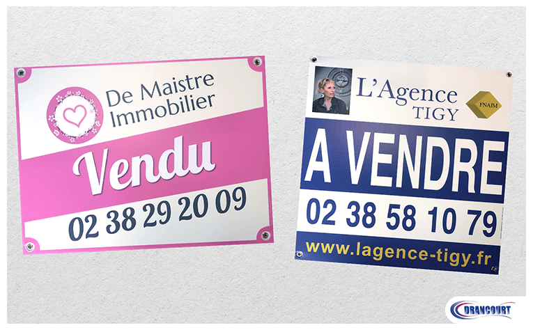 Panneaux alvéolaires Agence Tigy et De Maistre Immobilier