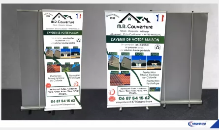 Roll-up Personnalisé 850x 2000 et 1200 x 2000 .