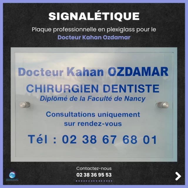 Réalisation de plaques professionnelles en plexiglass pour le 𝗗𝗼𝗰𝘁𝗲𝘂𝗿 𝗞𝗮𝗵𝗮𝗻 𝗢𝘇𝗱𝗮𝗺𝗮𝗿 et le 𝗗𝗼𝗰𝘁𝗲𝘂𝗿 𝗟𝗲𝗶̈𝗹𝗮 𝗘𝗹 𝗚𝘂𝗲𝗿𝗺𝗮 installés à la maison de santé de Bray-Saint-Aignan.🦷🥼

Les plaques professionnelles sont des supports indispensables pour tous professionnels de santé. Ils permettent d’identifier plus facilement leur cabinet et offrent une touche de professionnalisme qui rassure les patients. 💪

Pour en savoir plus sur les avantages des plaques professionnelles, c’est par ici : ➡️ https://www.blog.drancourt-communication.com/2024/11/07/plaques-professionnelles-un-outil-cle-pour-valoriser-votre-image/ 

Contactez-nous : ☎️ 02 38 36 95 53

#DrancourtCommunication #Communication #CommunicationVisuelle #Graphisme #Entrepriselocale #Entreprise #Évènement #EntrepriseFrançaise #SullySurLoire #CentreValDeLoire #SupportsCommunication #Signalétique #Plaqueprofessionnelle
